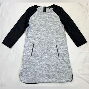 Sanctuary Clothing Women’s Black and Heather Gray Knit 3/4 Sleeve Dress